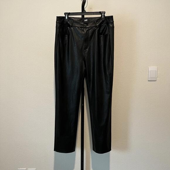 $229 Paige Stella Vegan Leather Pants (Size 32) - Picture 3 of 9